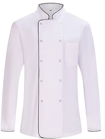 Misemiya - Veste de chef pour hommes - Veste de chef pour hommes - Uniforme d'accueil 682 - Small, Veste de cuisine 682B - Blanche