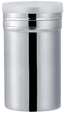 Tiiyee Icing Sugar Shaker with Lid, Stainless Steel Cappuccino Chocolate Duster Powder Fine Mesh Flour Dispenser Dredger Can for Kitchen Bread Barbecue Baking Cooking DIY Coffee and Craft Spice Large