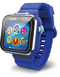 VTech - KidiZoom SmartWatch Max Bleue, Montre Digitale Enfant, Photo, Selfie, Vidéo, Écran Tactile Horizontal, Jouet High-Tech, Cadeau Enfant et Ado de 5 Ans à 14 Ans - Contenu en Français