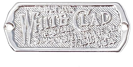 Antique Ice Box Name Plate, Polished Nickel, Ice Box Label in Non Lacquered Polished Nickel, Reproduction of Antique White Clad Ice Box Hardware, Beautiful Cabinet Name Plate Base - Solid Brass