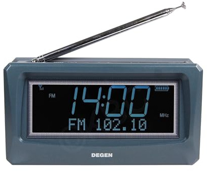 Degen DAB119X by Tecsun Receptor de Radio Digital Multibanda - Onda Corta (SW), Onda Media (Am), FM RDS y Dab+ - Altavoz Bluetooth 5.0, Sistema ATS, Pantalla LCD XL y Carga USB-C