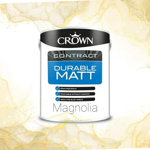 CROWN CONTRACT DURABLE MATT MAGNOLIA STAIN RESISTANT/WASHABLE JOBLOT 4x2.5L(10L)