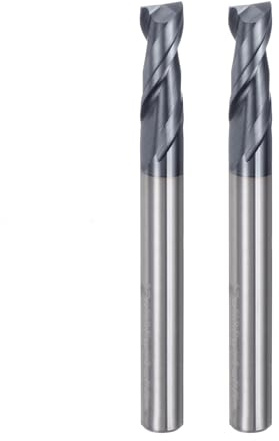 QUARKZMAN 2Pcs Fraises à Bout Carré 5mm de Diamètre et de 5mm de Queue Noir | en Carbure Hrc45 Revêtu d'Altin, 2 Flûtes, pour le Fraisage de Fin Cnc