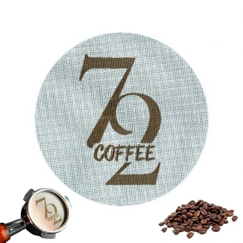 72Kaffe puck skärm 58,5 mm, espresso puck skärm för 58,5 mm filterhållare, med plastförvaringsväska, återanvändbar 1,7 mm tjocklek 150 μm, 316L rostfritt stål, kaffefilterskärm