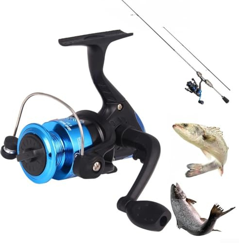 Mulinello da pesca pieghevole per acqua salata, ultraleggero, con bobina in metallo e struttura robusta per acque profonde e uso prolungato