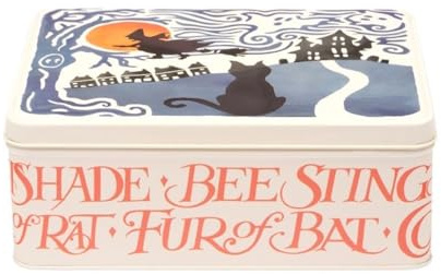 Emma Bridgewater Witch and Cat Halloween Themed Rectangular Storage Tin