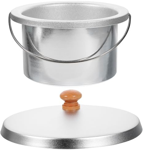 FOMIYES Set de Pot Intérieur Aluminium avec Couvercle pour Chauffe-cire Accessoire Pratique et Sécurisé pour Fonte de Cire