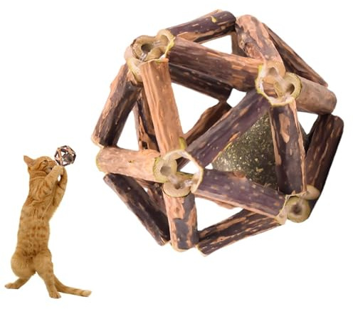 da masticare con gatta - Silvervine, palla per gatti, pulizia dei denti e cura dei denti, lunga durata, design moderno | Giocattoli interattivi per gatti per interni per all