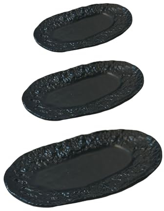 Colcolo Accessoires pour maison de poupée, vaisselle miniature, café, décorations à l'échelle 1/6 et 1/12, mini-plats pour restaurants amateurs, Noir