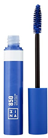 3ina Makeup - Vegan - Cruelty Free - The Color Mascara 850 - Bunter Mascara für Volumen und Länge - Bunte Wimperntusche - Hochpigmentiert - Langhaltende - Blau