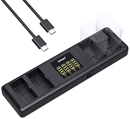 XTAR SN4 EN-EL15 a b c schnellladendes Kamera-Batterieladegerät ist auf Kamera EN-EL15 EL15b EL15c Batterie anwendbar, die 4-Kamera-Batterien Aufladen kann(DE-SN4-EL15 Plus)