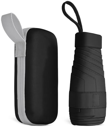 Aolso Parapluie de Voyage, Parapluie Anti-Tempête avec 8 Nervures, Ouverture/Fermeture Automatique, Petit - Compact, Parapluie Portable pour Hommes et Femmes, Parapluie Automatique Coupe-Vent