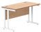 office hippo Essentials Rechteckiger Schreibtisch-Computer-Arbeitsplatz, Heimbürotisch mit Kabelanschluss-Management, 120 x 60 cm, Norwegische Buche