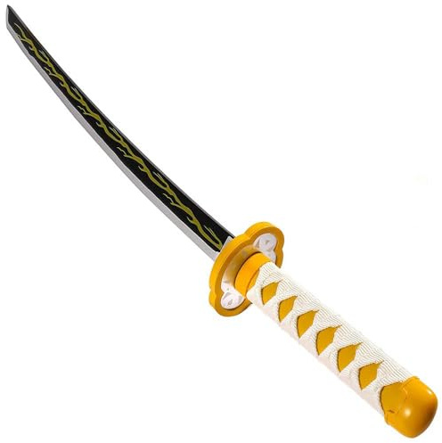Loocaa Spada Demon Slayer - Spada in bambù per riempire la calza della Befana, regalo per bambini, adolescenti, cosplay, Halloween, festa di Natale, anime Tanjiro, misura 76 cm, per bambini (Agatsuma