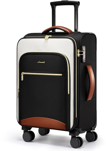 LOVEVOOK Handgepäck Koffer & Trolleys Groß, Reisekoffer mit 4 Rollen, Trolley Rucksack 55X40X20, Stoff Suitcase Carry On Luggage Rollkoffer für Reise Flugzeug Weekend Arbeit