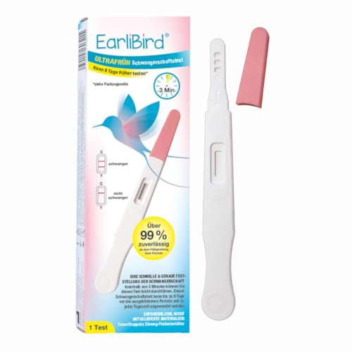 EarliBird® Ultra-Früh Schwangerschaftstest | Über 99% Zuverlässigkeit | 6 Tage früher testen | Einfache Anwendung | Schnelles Ergebnis |