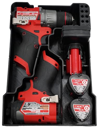 M12 Fuel Drill Driver and Impact (Gen 3) Packout Organizer for Milwaukee Compact Packout Tool Box
