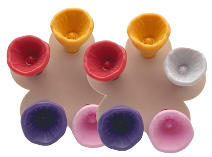 KSVFTB 10 Pcs Bee Watering Station, Colorful Resin Bee Cups With Wooden Tray, Bee Cups for Garden for Verandahs Garden Decor, Buzzing Friends Drinking Station Water Feeder