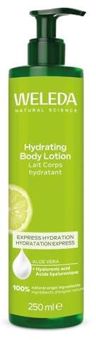 WELEDA - Lait Corps hydratant - +98% d'hydratation immédiate - Test d'usage, 1 application, après 30 mn - Pénétration rapide et texture légère sur la peau - NATRUE - 250 ml