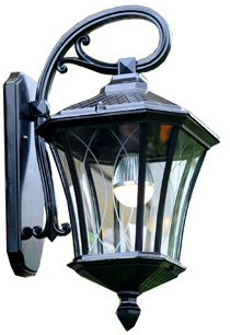 WQHPLMD Ljuslampetter Europeisk utomhusgångsbelysning Väderbeständig terrasslampa Retro Balkong Exteriörlampa Aluminiumkropp Vattentät Vägglykta Sängbordsläsning L Färg :
