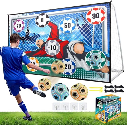 Sticky Football Ball Game Set, Indoor Soccer Games, Outdoor Backyard Toss Footballs Goal Game with 2 Balls & Foldable Flannel Goals, Sports Accuracy International Exercise Cup 2026 Gifts