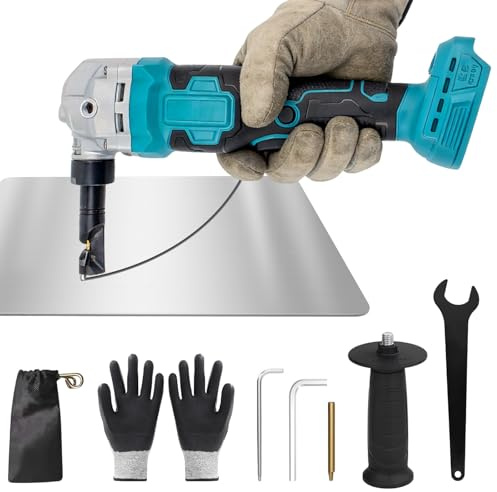 Grignoteuse de métal sans fil compatible avec batterie Makita18 V(Sans bat) (Bleu)