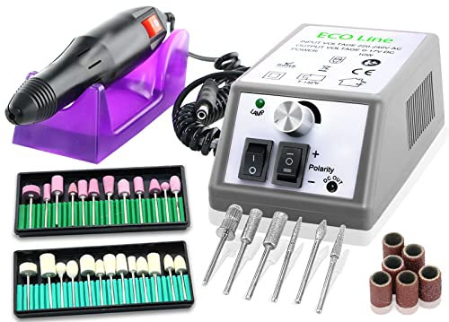 Fußpflege-Set Maniküre-Set Kombi-Gerät Elektrischees Fräser-Set Fußpflegegerät und Elektrische Nagelfeile mit Filzpolierer und keramischen Schleifkörper