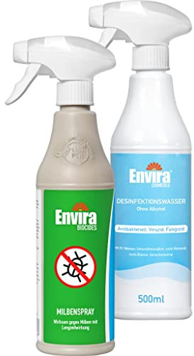 Envira Matratzen Pack - Milbenspray & Hygienespray - Langzeitwirkung, Geruchlos & Auf Wasserbasis - Je 500 ml
