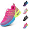 Hitmars Laufschuhe Damen Sportschuhe Luftpolster Atmungsaktiv Turnschuhe rutschfeste Leichtgewichts Straßenlaufschuhe Sneaker Joggingschuhe Walkingschuhe Fitness Schuhe Rot EU 41
