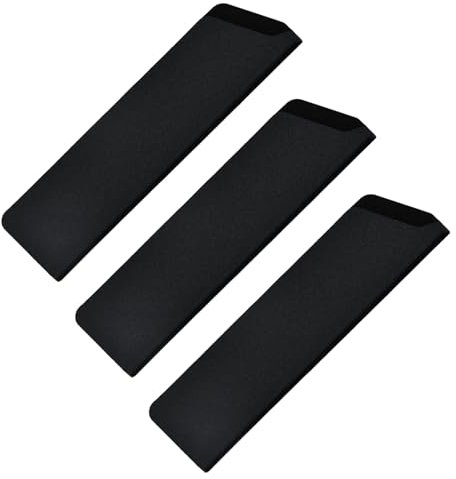 EUPSIIU 3 Stück Klingenschütze, Stulpe für Messer, Universal ABS-Messerschut, Knives Messerschutz, Beflockungsmesser Sets, Messer-Schutzhülle aus Kunststoff, Rechteckige Klingenschutz (Schwarz)