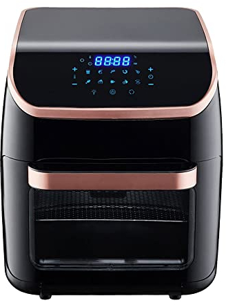 Air Fryer, 12L Oil Free Air Fryers 10-in-1 Digital Air Fryer Oven Rotisserie Kit Rotisserie/Air Fry/Roast/Dehydration with LED Touch Screen and Multi-function Racks, 1500W Rapid Heating