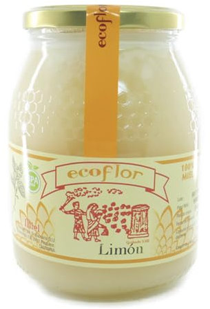 Miel de Limón. Miel pura de Abeja Española, 100% Natural. Gusto de notas ácidas procedentes del limón. Miel artesana de cosecha propia en zona de Cantabria, España. Miel de abeja pura. Gourmet.