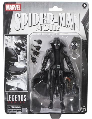 Hasbro Marvel Legends Series, Spider-Man Noir, Action Figure collezionabile Vintage in Confezione Rigida, Ispirata ai Fumetti di Spider-Man, da 15 cm