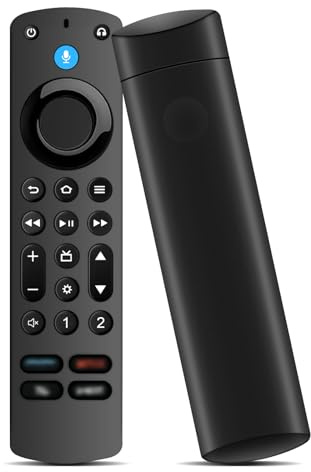 Mando a distancia por voz Pro (5 Gen) para mando a distancia Fir-Stick, compatible con dispositivos como TV Stick, TV Box y Smart TV | Mando a distancia de repuesto con teclas de acceso rápido
