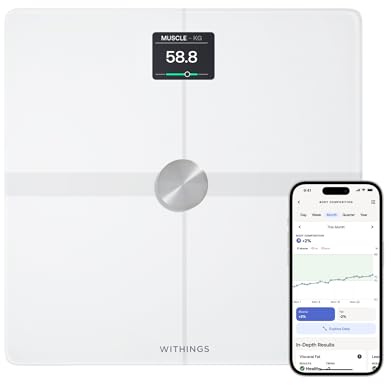 Withings Body Smart, Bilancia Corporea, Wifi & Bluetooth, BIA, Bianco