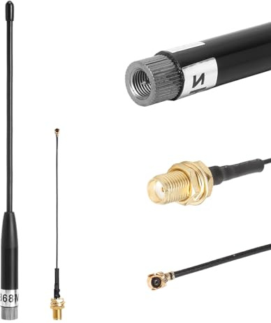HENGBIRD nätverksantenner 868 MHz 8 dBi Meshtastic Lora Antenna flexibel långdistans 19 cm SMA-kontakt omnidirectionell med förlängningskabel (1 st)