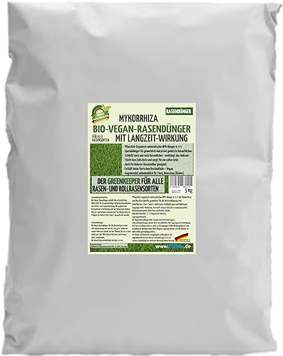 Fioran® 15KG Bio Rasendünger mit Mykorrhiza organischer Bio-Vegan Grasdünger Langzeitwirkung
