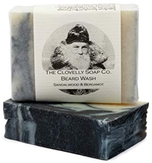 Clovelly Soap Co Natural Handmade Beard Shampoo Soap Bar Sandalwood & Bergamot 50g