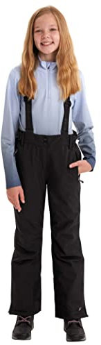 Killtec Mädchen Skihose Funktionshose mit Latz, Kantenschutz und Schneefang Vitalya Jr wasserdicht, atmungsaktiv 00200-schwarz 164