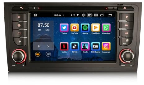 GONFEN Acht-Kern 4GB+64GB Android 14 DAB+ Autoradio Für Audi A6 S6 RS6 Allroad mit GPS Navigation Unterstützt Drahtloses CarPlay Android Auto WiFi 4G Bluetooth 5.0 CD USB IPS Bildschirm CANbus SWC RDS