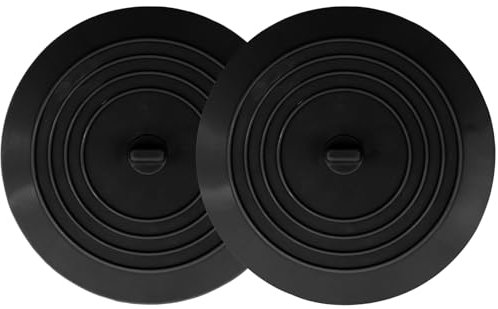 V-TOP Bathtub Drain Stopper 2 Pack, 5 inches Silicone Tub Stopper Shower Drain Cover, Bath Tub Plug Hair Stopper,Universal Flat Suction Renter Friendly Bath Accessories