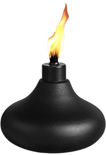 Torch Container, Metal Table Torch - Table Lantern Citronella Torches Rechargeable Flame,Patio Flame Torch,Metal Torch,Sturdy Charging Box for Fes