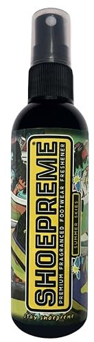 Shoepreme Shoe Deodoriser Spray Premium Summer Skies Fragrance Long Lasting Antibacterial Shoe Freshener Spray Odour Eliminator Works Fast Removes Odours Instantly 100ml