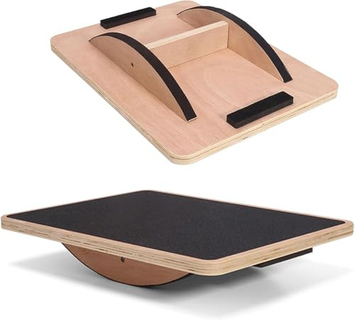 Planche d'équilibre de sport en bois avec pied antidérapant - Planche d'équilibre pour le bureau - Force nucléaire - Stabilité - Bureau d'équilibre