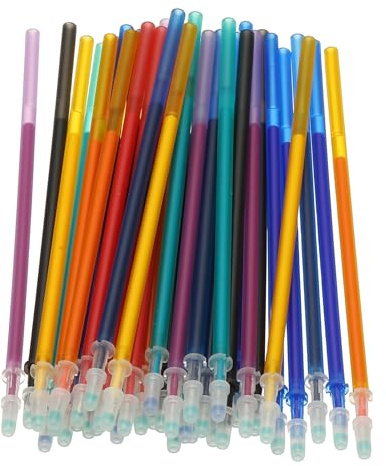 PATIKIL 40 Recharges de Stylos Gel Effaçables 0,5mm Encre Multicolore | Effaçables À La Chaleur Pour Encre Disparaissant Sur Tissu Stylo De Marquage Pour Tissu Couture