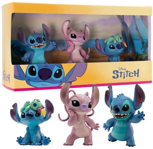 Bullyland - Coffret Cadeau Stitch Lilo & Stitch de Disney, Parfait comme Figurine Jouet, décoration et Cadeau pour Les Enfants à partir de 3 Ans, Figurines à Collectionner détaillées de 6 cm Walt