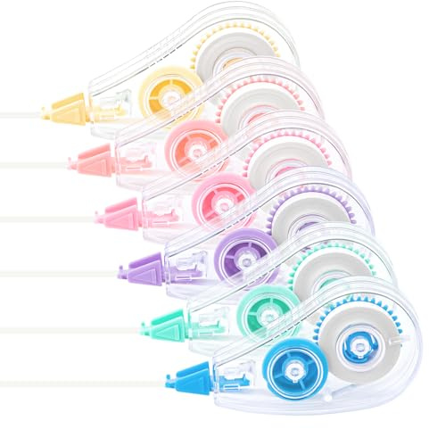 JEFURE Mini Correction Tape Set, 6 Pcs, 5.5 m x 5 mm