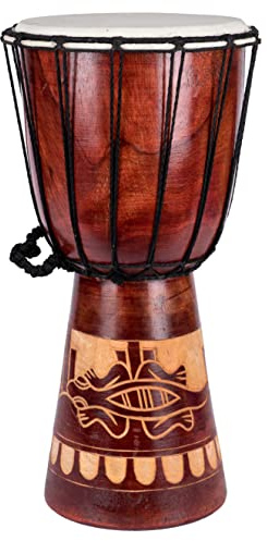 40cm Große Djembe Trommel Bongo Drum Gecko Holztrommel Drum Fair Trade