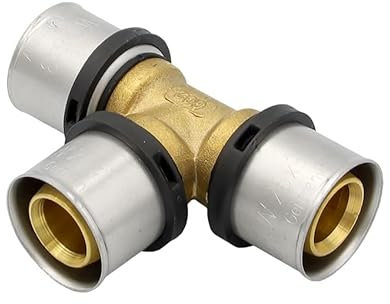 Pipetec Pressfitting T Stück 26x3 mm 26x26x26 TH Kontur Verbundrohr, DVGW, TH-Profil