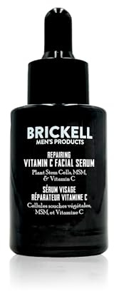 Brickell Anti-Aging-Vitamin-C-Serum für Männer für das Gesicht, reparierendes Nacht-Gesichtsserum für Männer, Natürliches und Organisches Hyaluronsäure-Serum für das Gesicht, 30 ml, Parfümiert